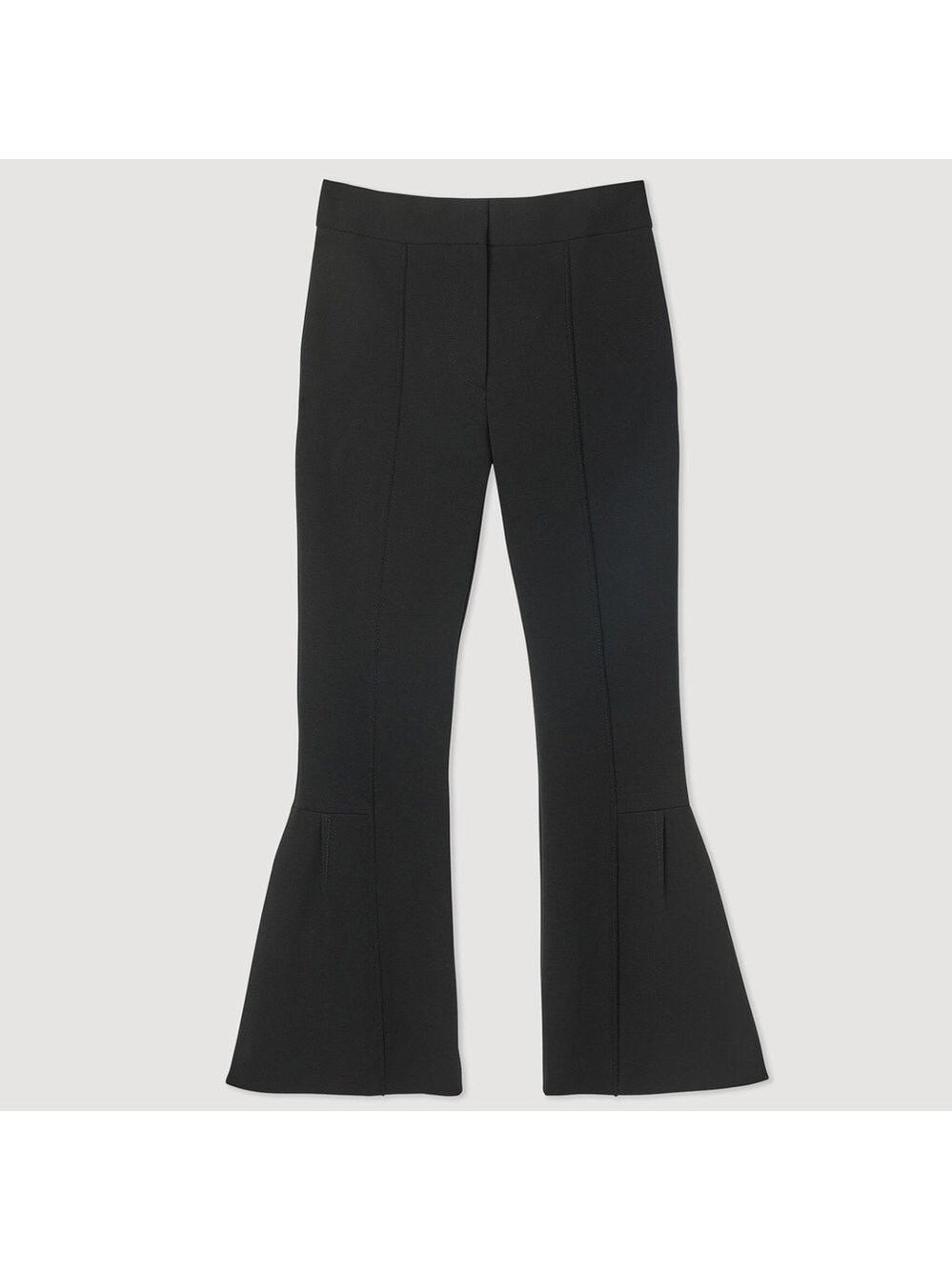 Sandro Paris Women's Black Flared High-Rise Pants French Size 38 / US Size 6